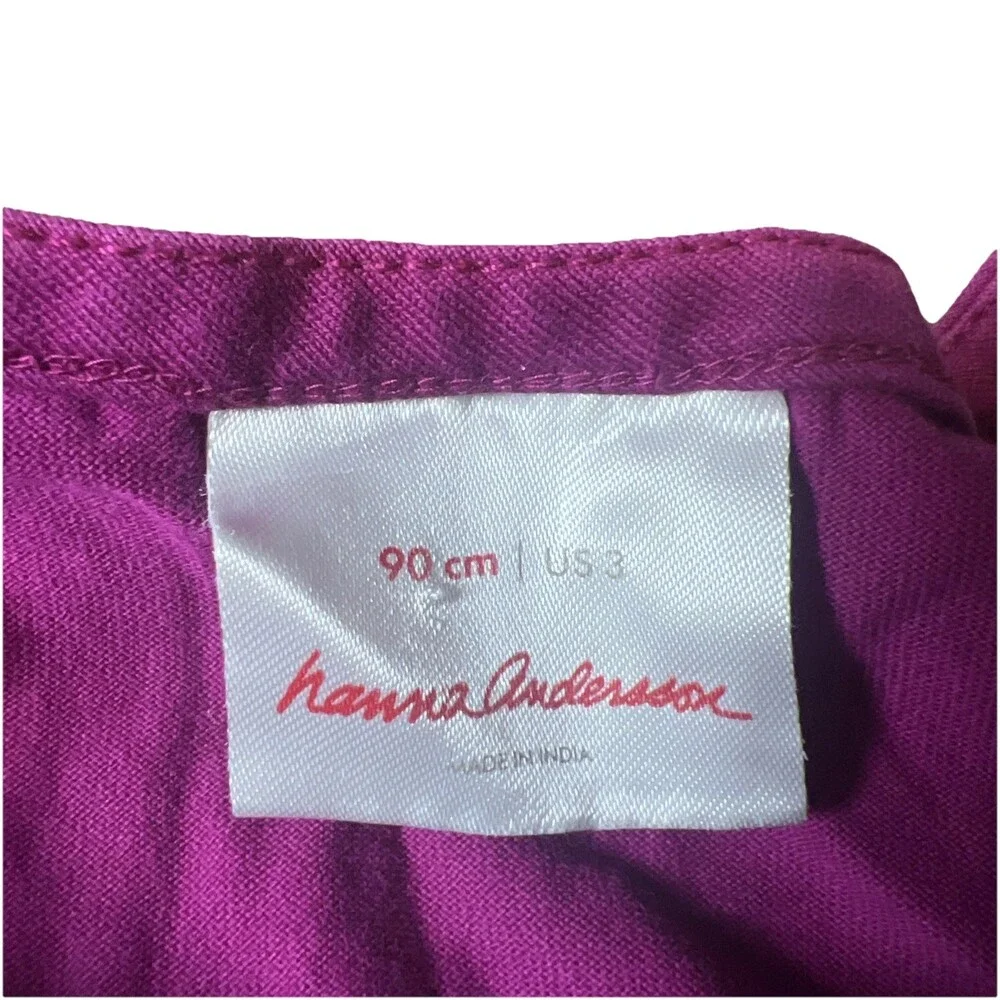 Hanna Andersson (2018) Y2K Girl’s Size US 3 Cat Floral Themed Magenta Dress